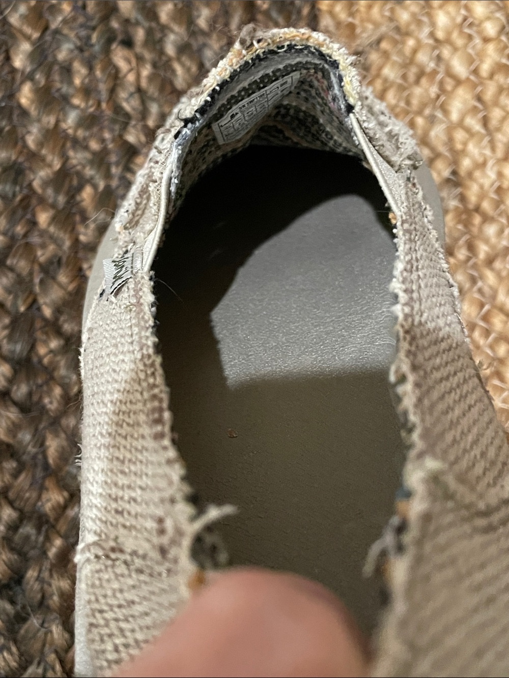 SANUK Slip-Ons Tan/Gray Canvas Loafers Sz 7 - Picture 10 of 10